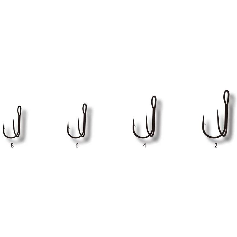 HAMECON DOUBLE CARNASSIER FUDO HOOKS FDDB BLACK NICKEL - PACK 3 HAMECON DOUBLE CARNASSIER FUDO HOOKS FDDB BLACK NICKEL - PACK
