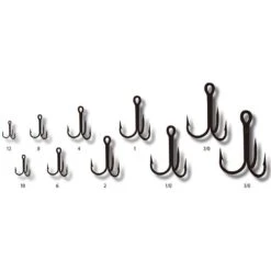HAMECON TRIPLE CARNASSIER FUDO HOOKS FDTR BLACK NICKEL - PACK