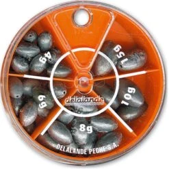 PLOMB CARNASSIER DELALANDE BOITE 5 CASES OLIVE BOMBEE