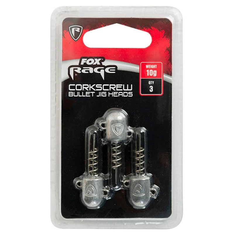 TËTE PLOMBÉE FOX RAGE THREE PACK CORKSCREW JIG HEADS - PAR 3 5 TËTE PLOMBÉE FOX RAGE THREE PACK CORKSCREW JIG HEADS - PAR 3 – Image 3
